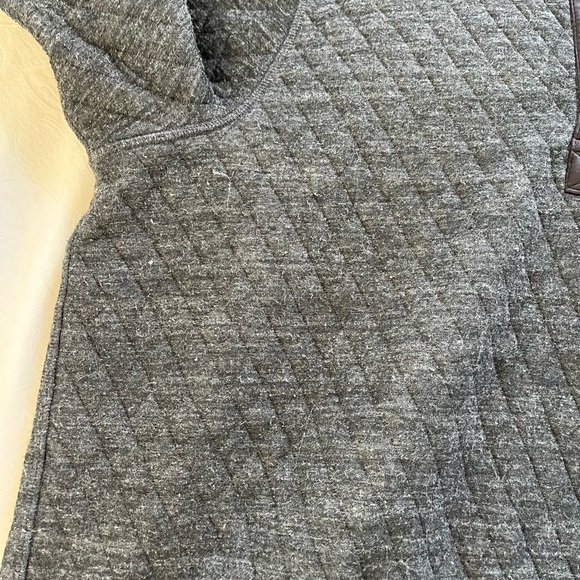 Gray quilted quartered button up layer - Picture 8 of 9